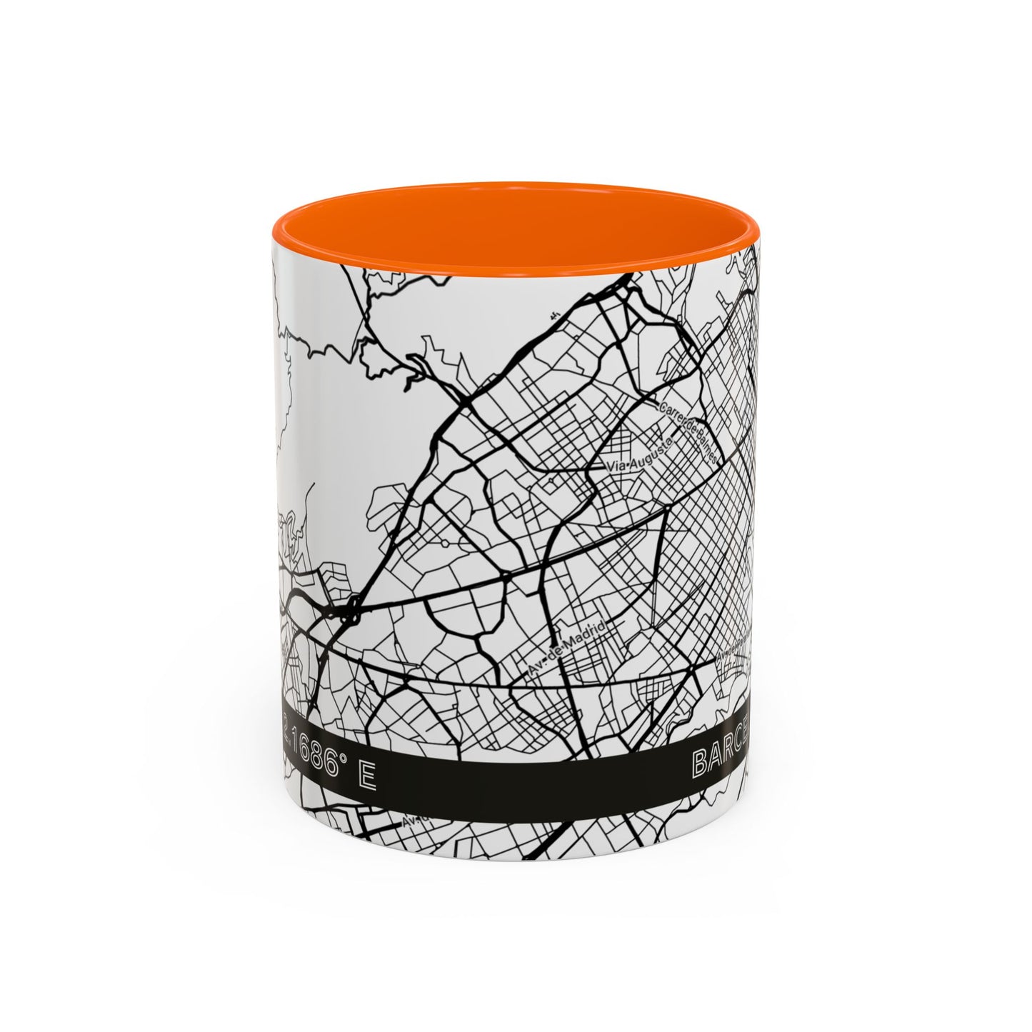 BARCELONA Spain City Map - Personalized Coffee Mug