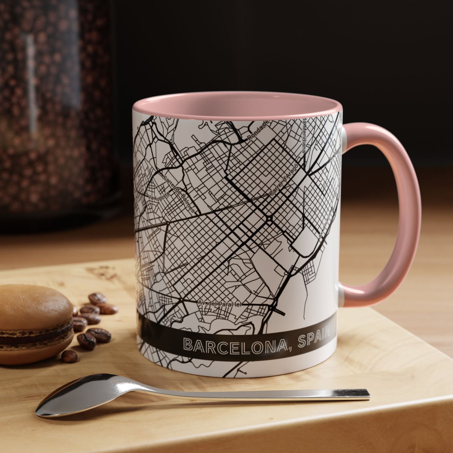 BARCELONA Spain City Map - Personalized Coffee Mug