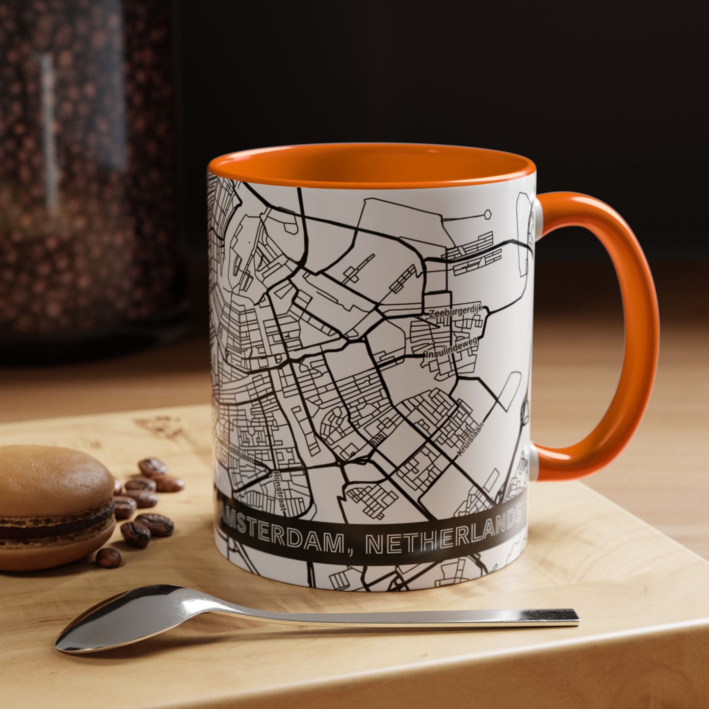 AMSTERDAM Netherlands City Map - Personalized Coffee Mug