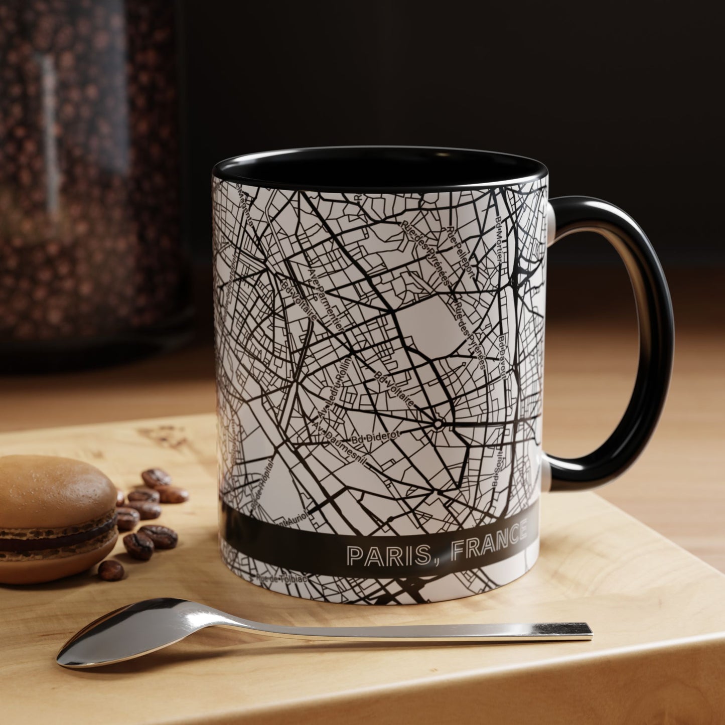 PARIS France City Map - Personalized Coffee Mug