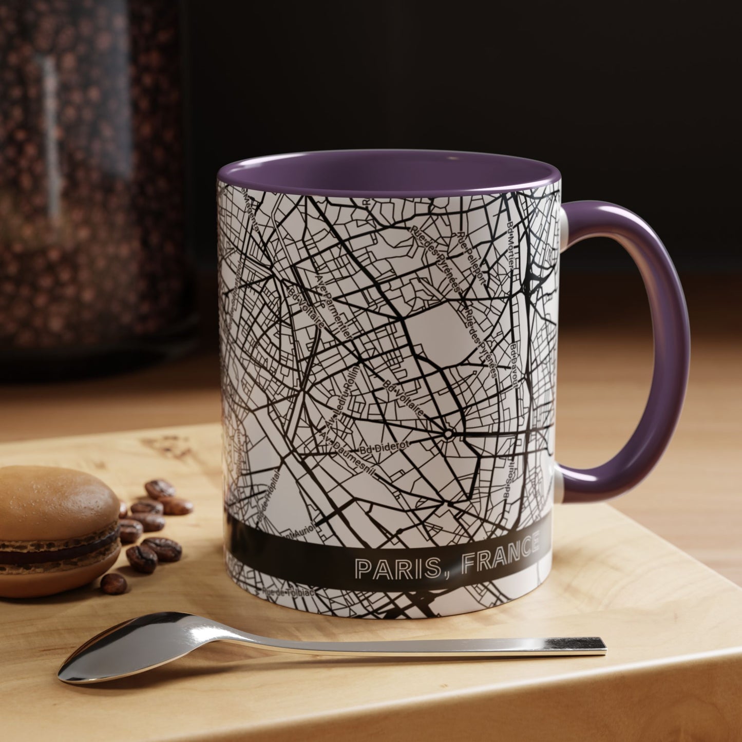 PARIS France City Map - Personalized Coffee Mug