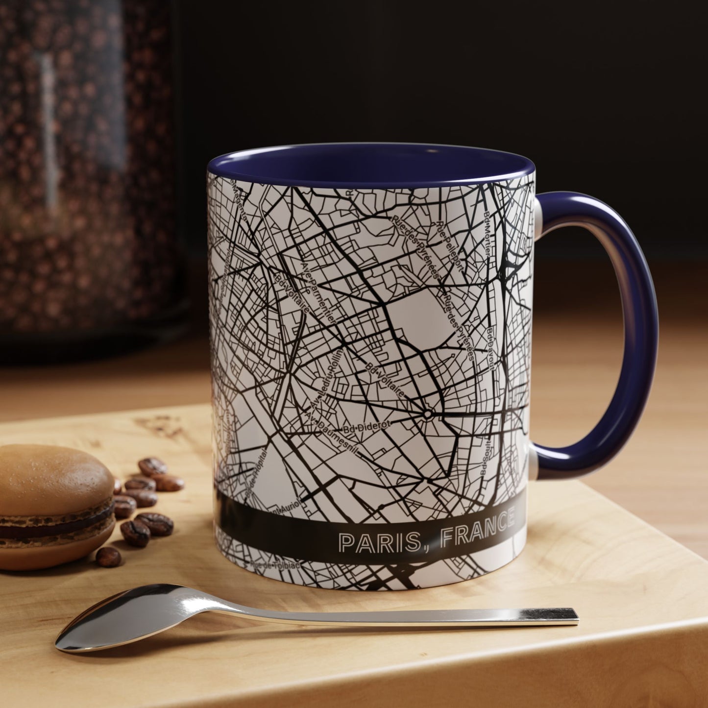 PARIS France City Map - Personalized Coffee Mug