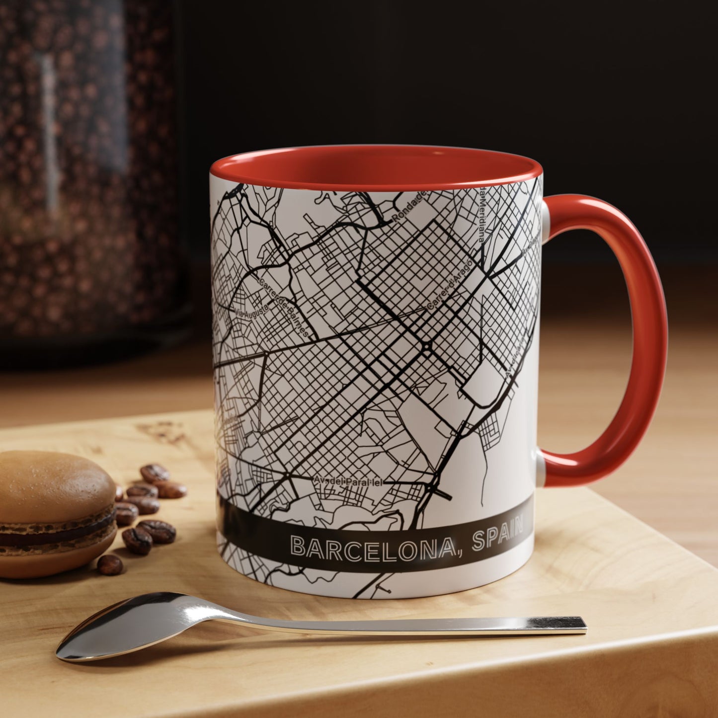 BARCELONA Spain City Map - Personalized Coffee Mug