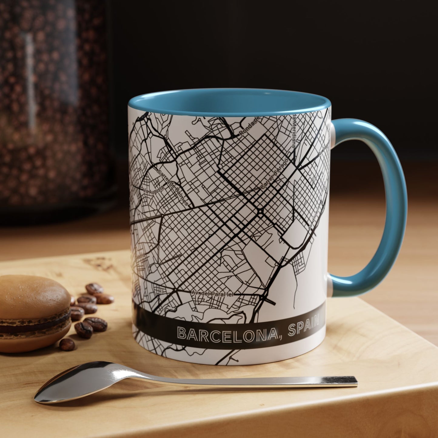 BARCELONA Spain City Map - Personalized Coffee Mug