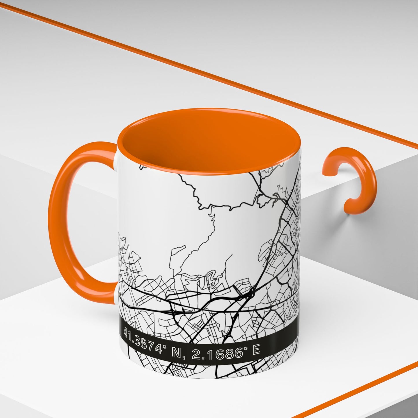 BARCELONA Spain City Map - Personalized Coffee Mug