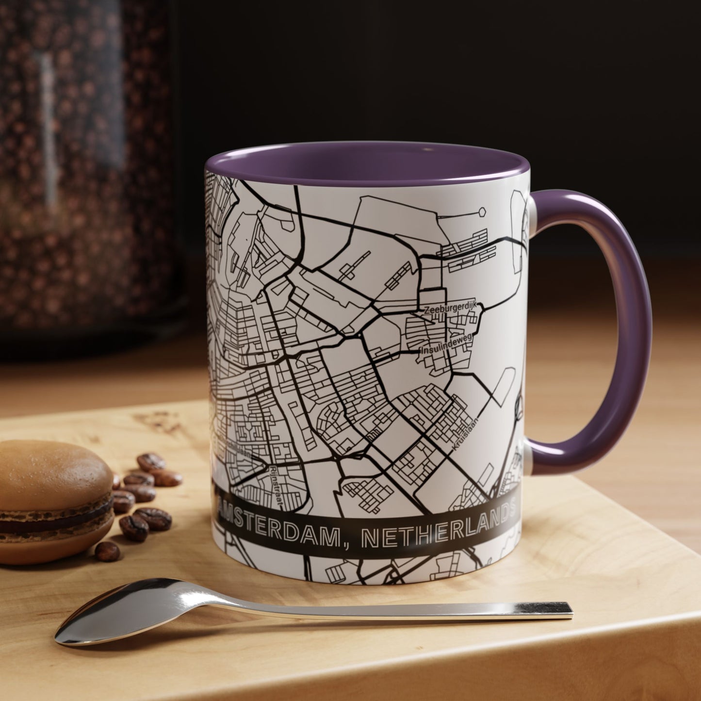 AMSTERDAM Netherlands City Map - Personalized Coffee Mug