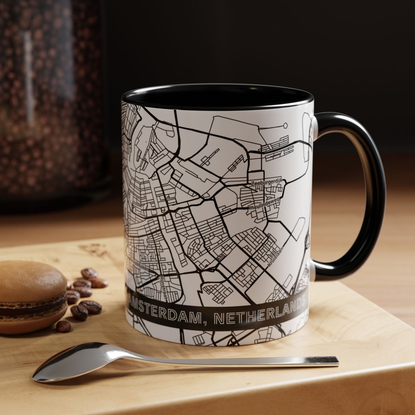 AMSTERDAM Netherlands City Map - Personalized Coffee Mug