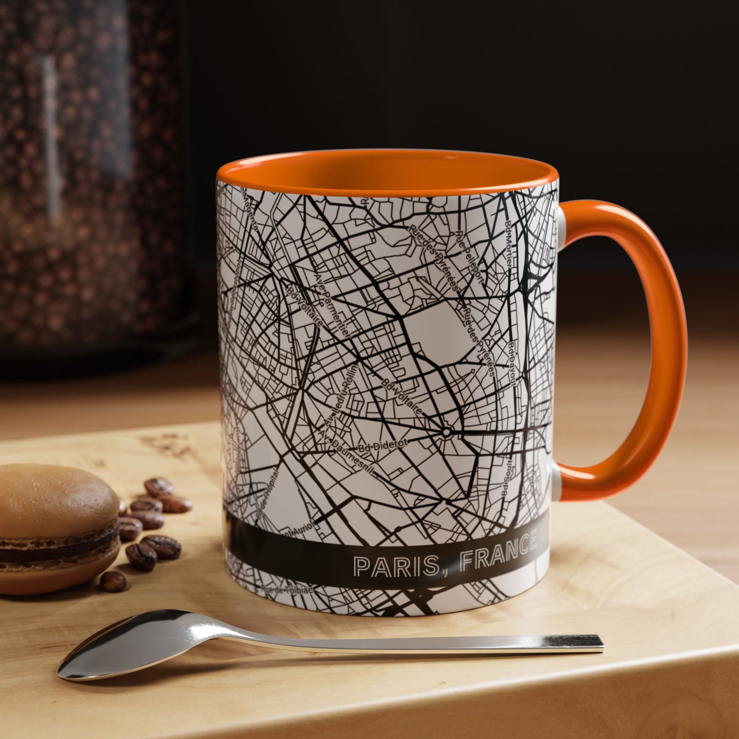 PARIS France City Map - Personalized Coffee Mug