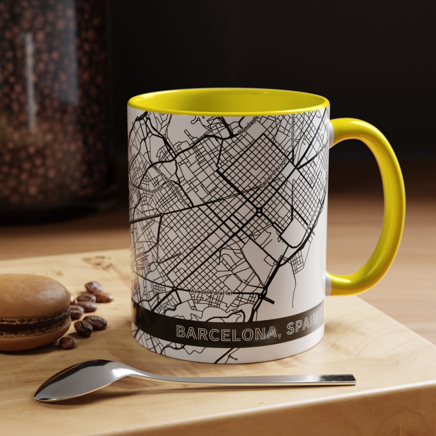 BARCELONA Spain City Map - Personalized Coffee Mug