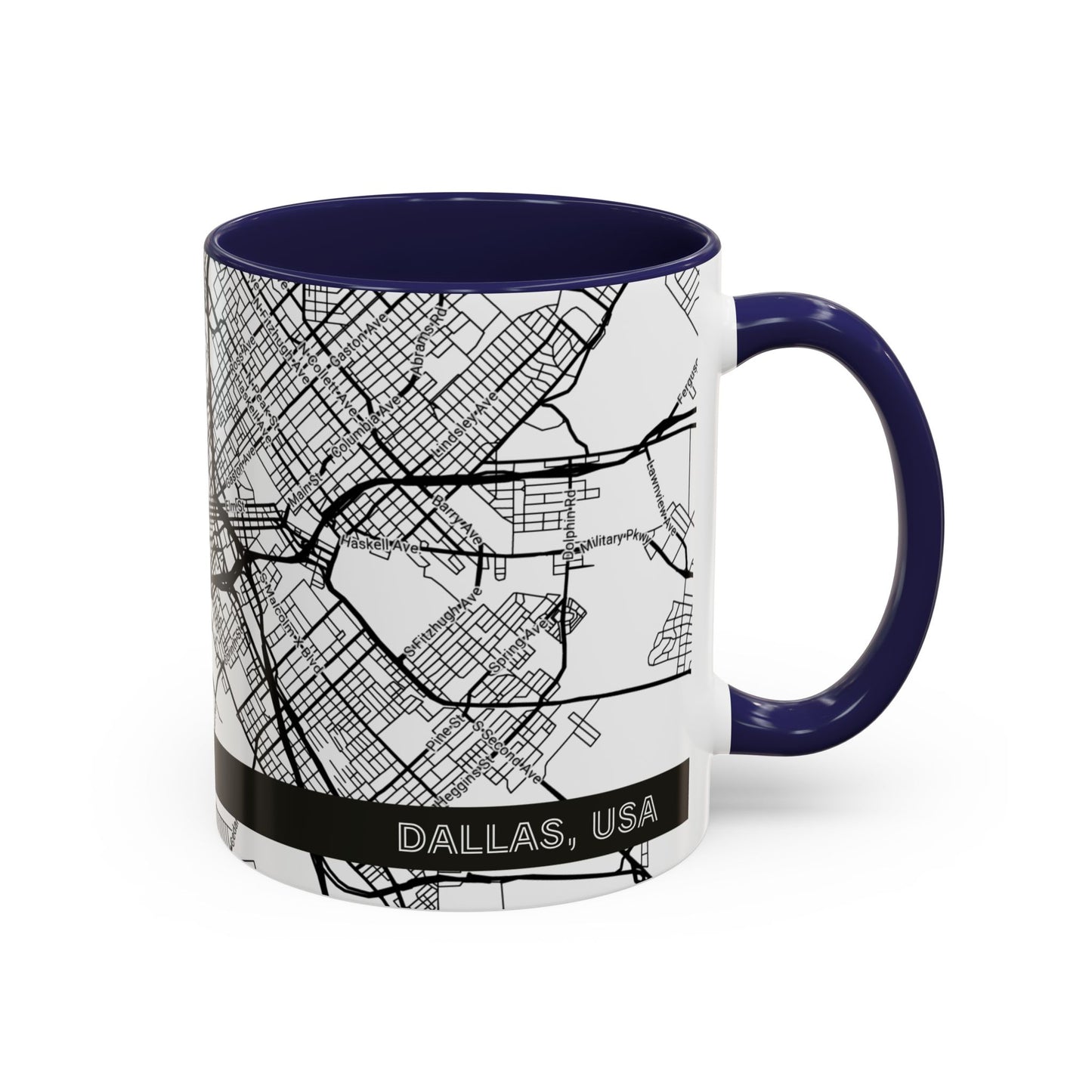 DALLAS City Map - Personalized Coffee Mug