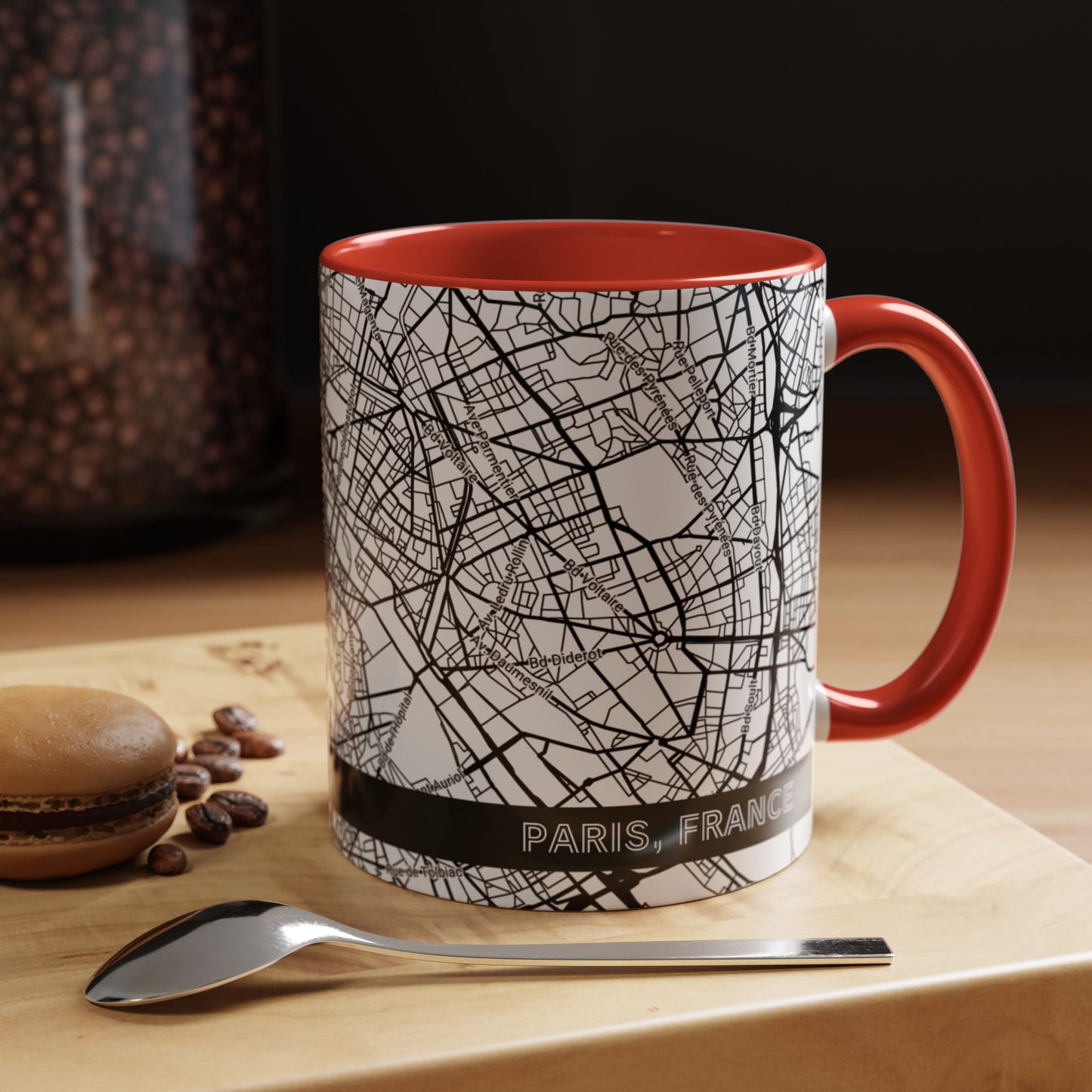 PARIS France City Map - Personalized Coffee Mug
