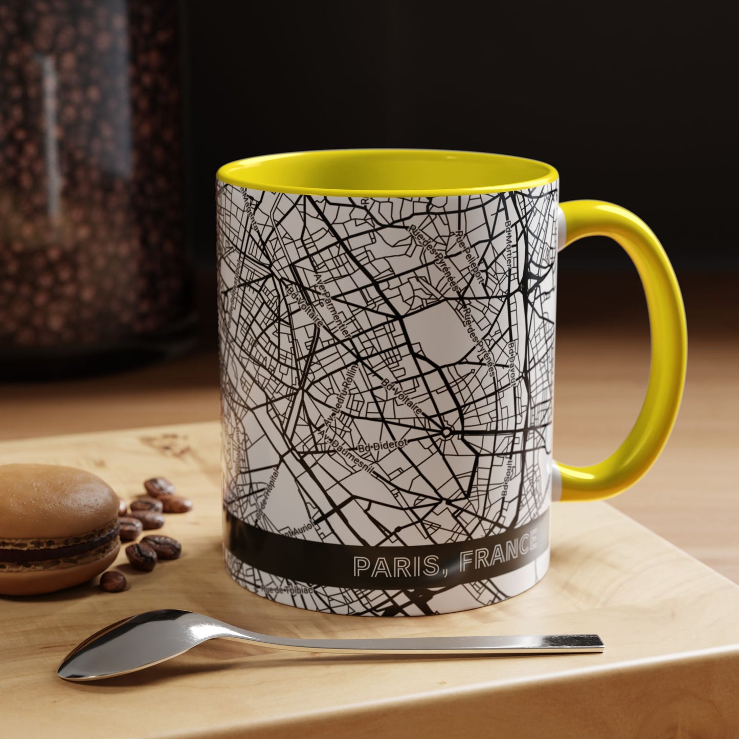 PARIS France City Map - Personalized Coffee Mug