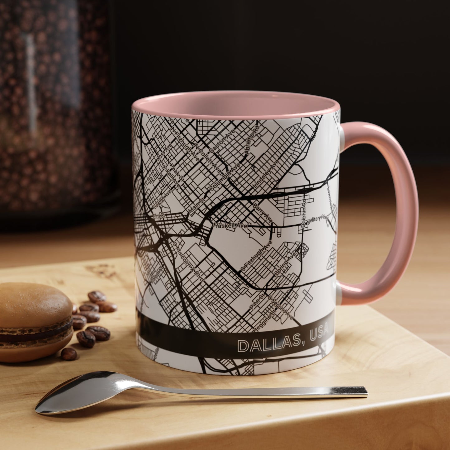 DALLAS City Map - Personalized Coffee Mug
