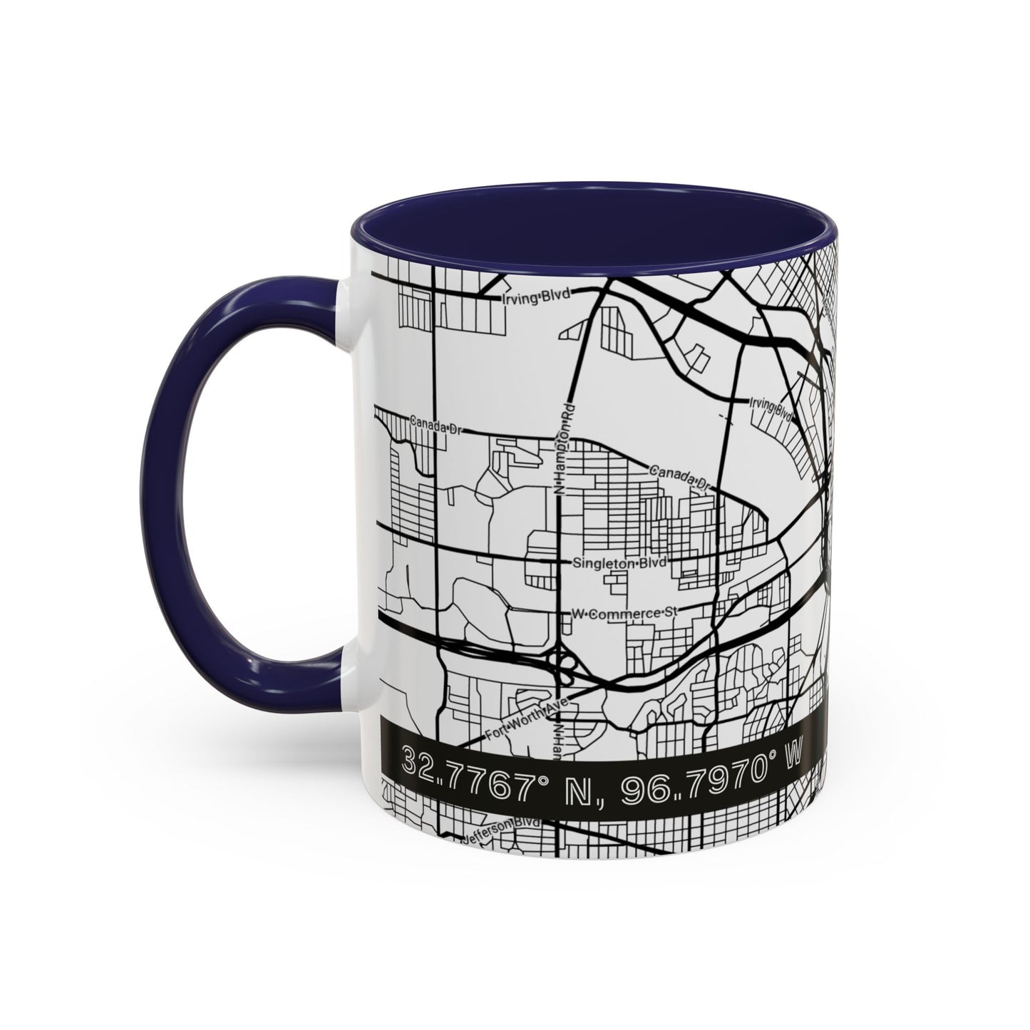DALLAS City Map - Personalized Coffee Mug