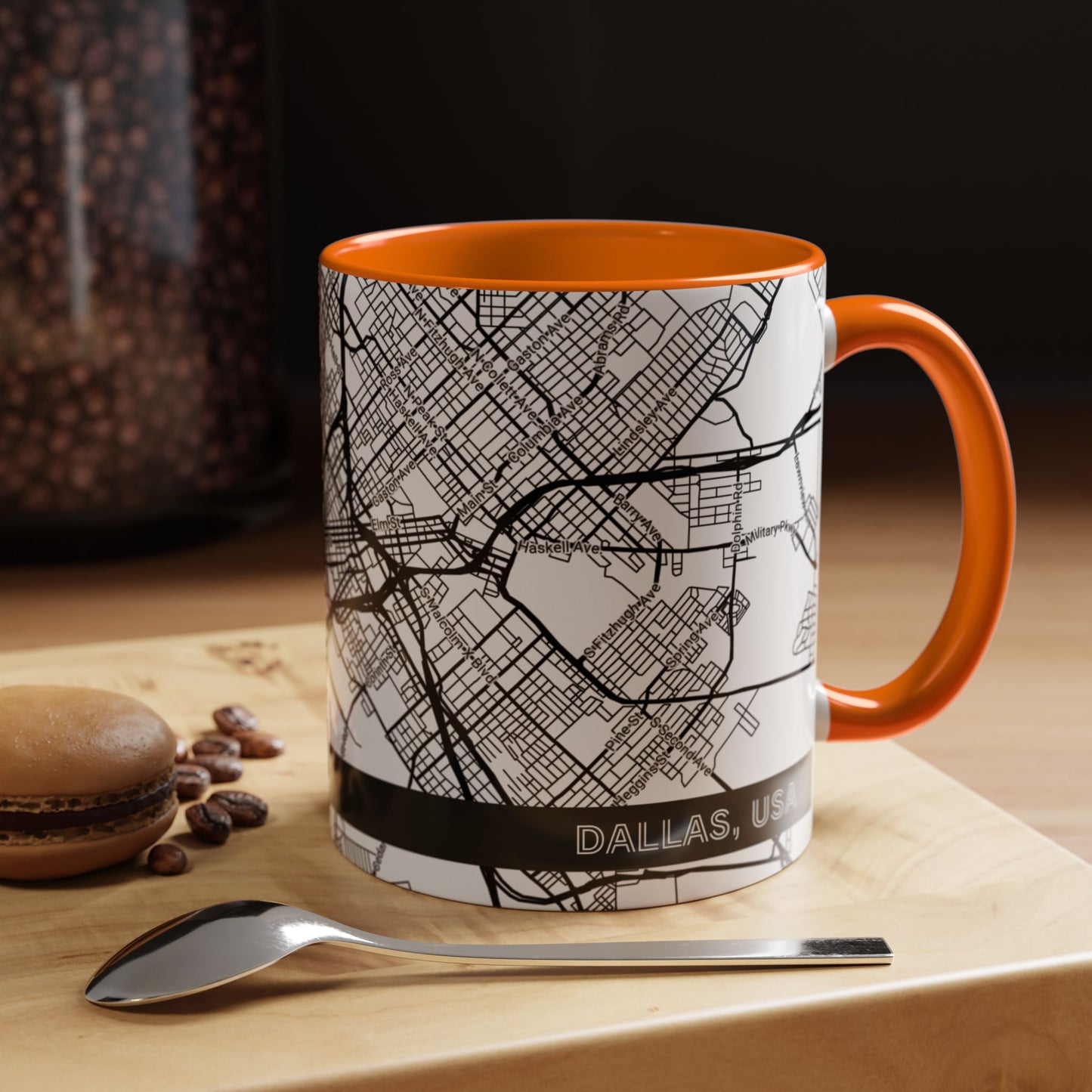 DALLAS City Map - Personalized Coffee Mug