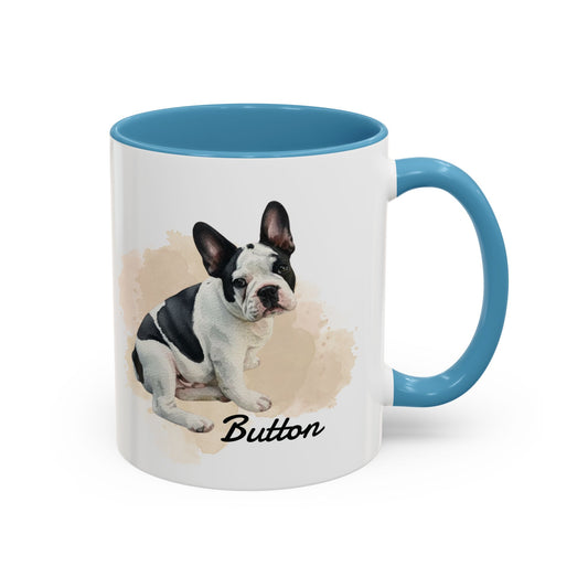 Personalized Dog/Cat/Pet Mug: Photo + Fun Message (Sky Blue)