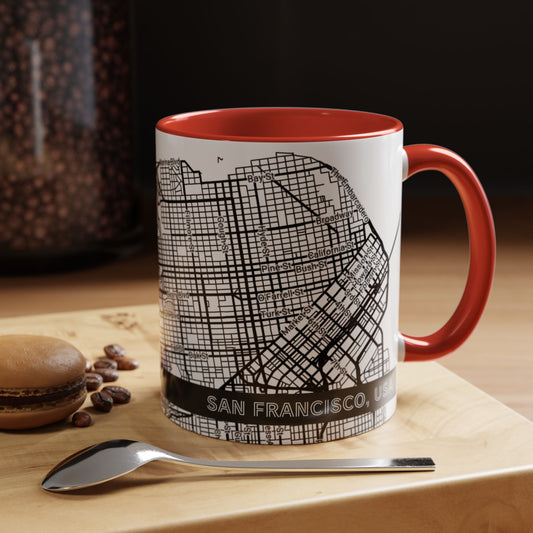 SAN FRANCISCO City Map - Personalized Coffee Mug