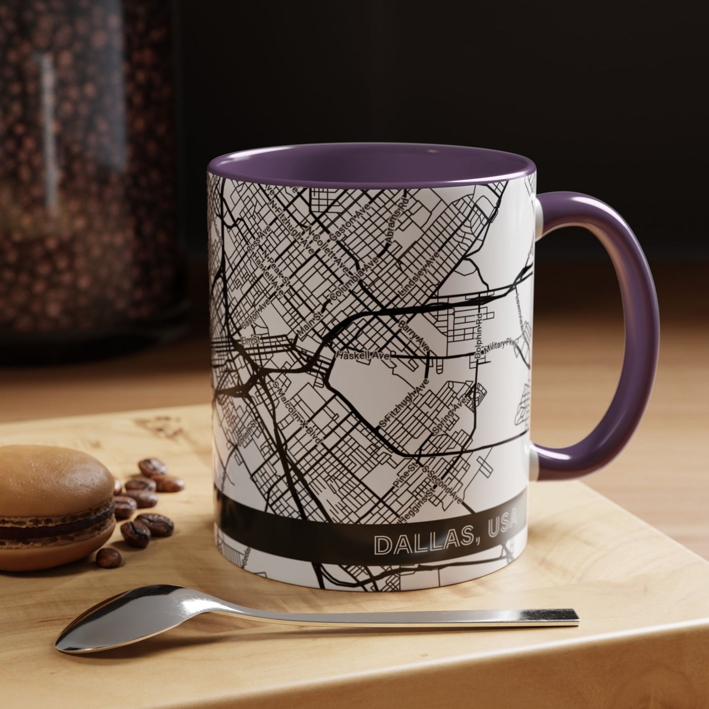 DALLAS City Map - Personalized Coffee Mug