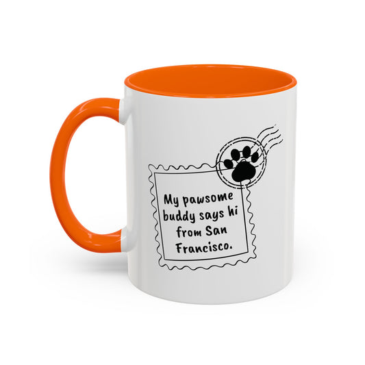 Personalized Dog/Cat/Pet Mug: Photo + Fun Message (Orange)