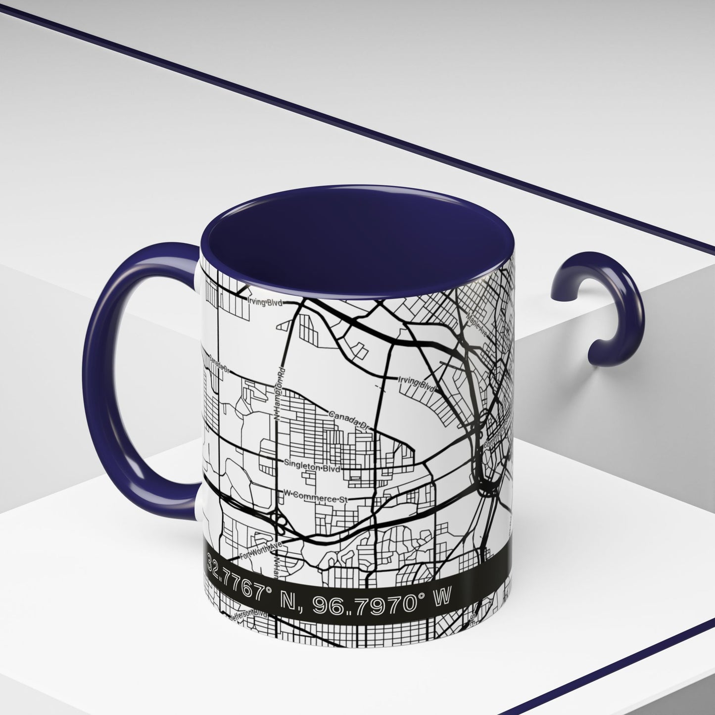 DALLAS City Map - Personalized Coffee Mug