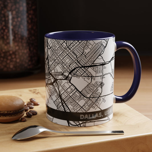 DALLAS City Map - Personalized Coffee Mug