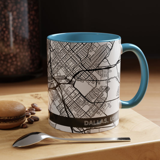 DALLAS City Map - Personalized Coffee Mug
