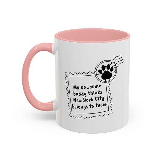 Personalized Dog/Cat/Pet Mug: Photo + Fun Message (Pink)