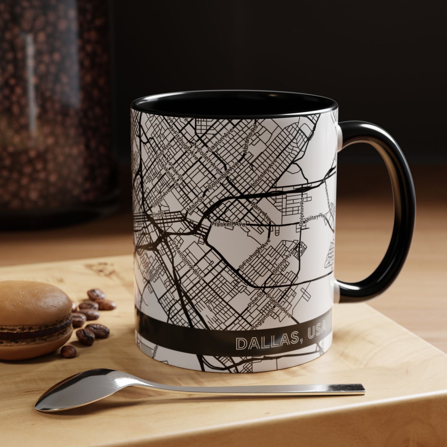 DALLAS City Map - Personalized Coffee Mug