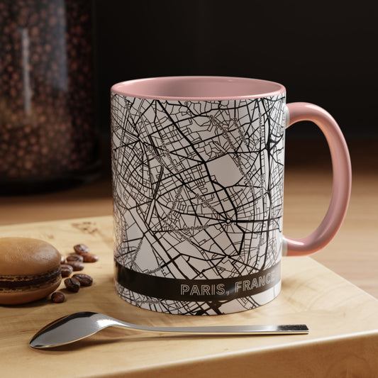 PARIS France City Map - Personalized Coffee Mug