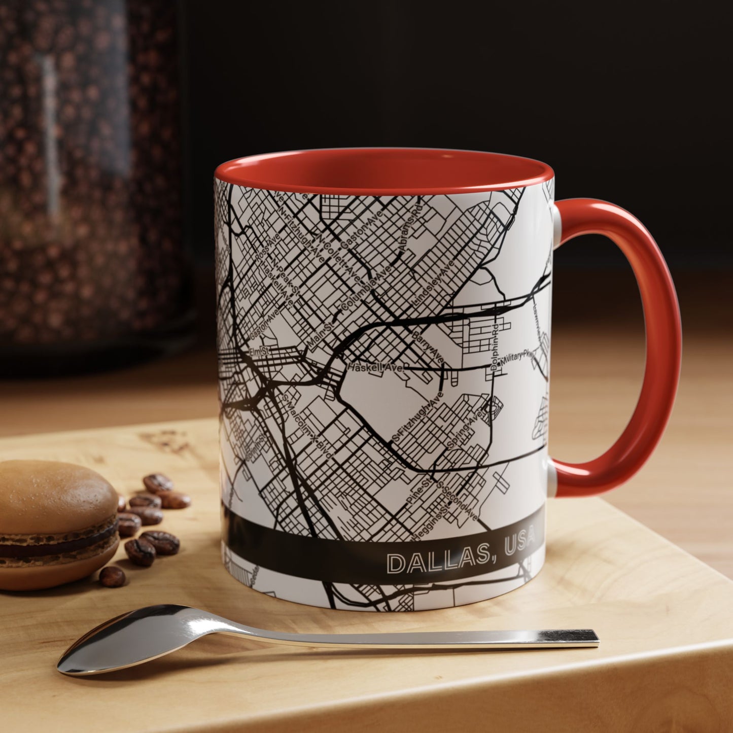 DALLAS City Map - Personalized Coffee Mug