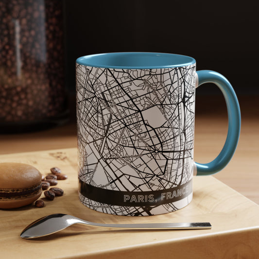PARIS France City Map - Personalized Coffee Mug