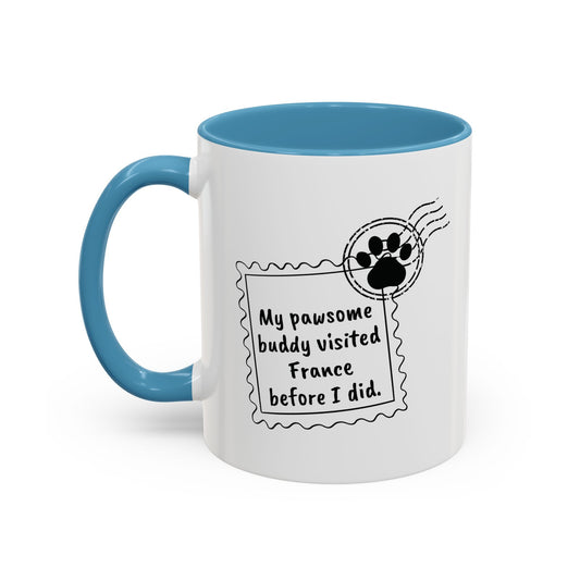 Personalized Dog/Cat/Pet Mug: Photo + Fun Message (Sky Blue)