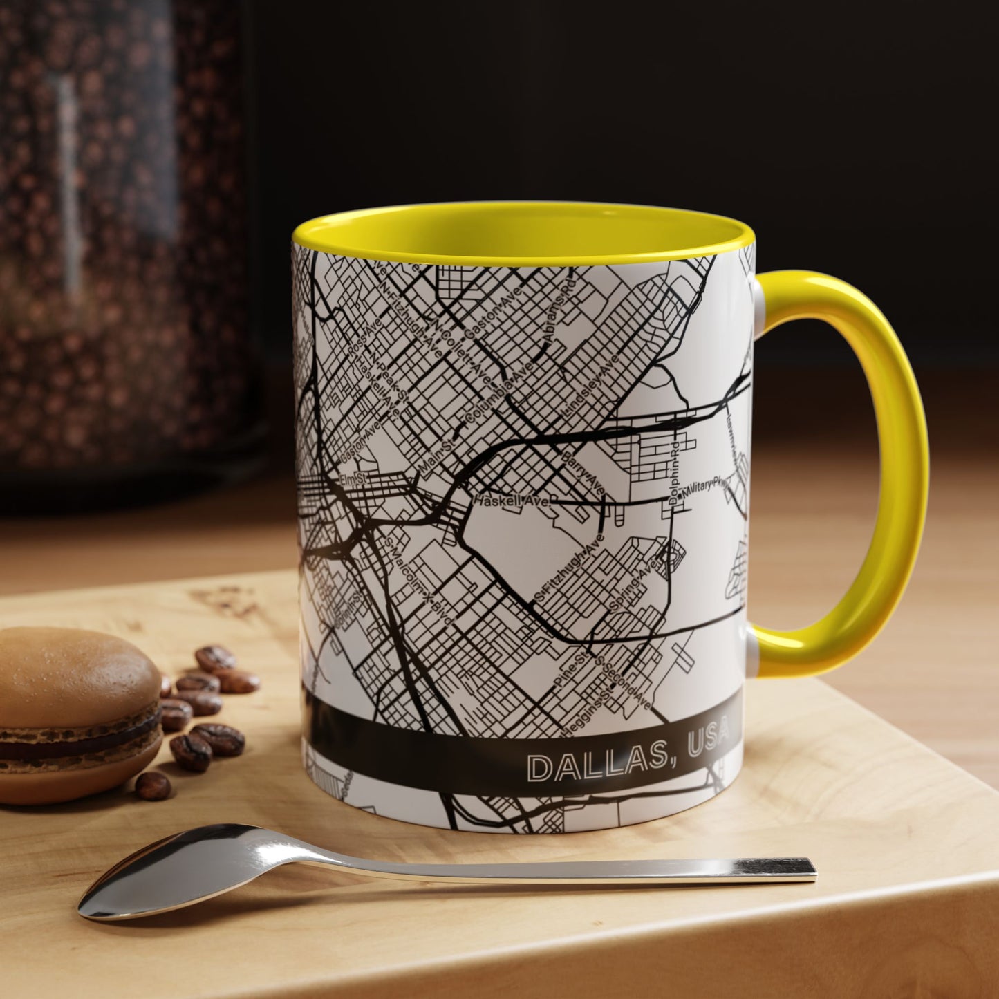 DALLAS City Map - Personalized Coffee Mug
