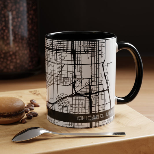 CHICAGO City Map - Personalized Coffee Mug