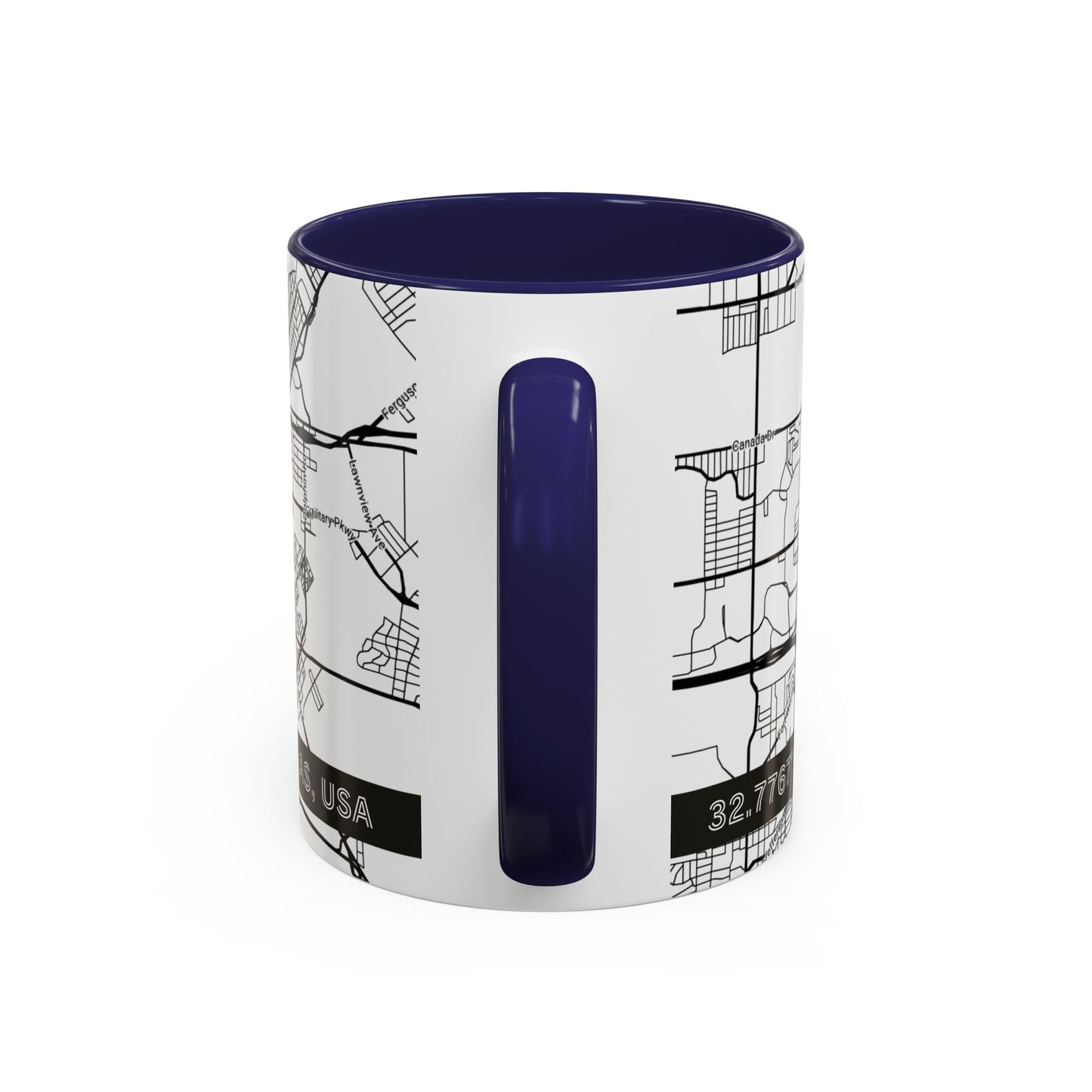 DALLAS City Map - Personalized Coffee Mug